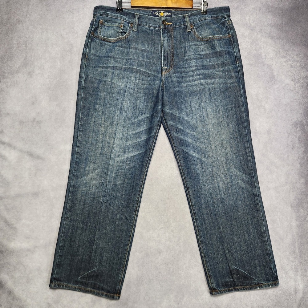 Lucky Brand 361 Vintage Straight Jeans Men 38x30 Blue Denim Pants